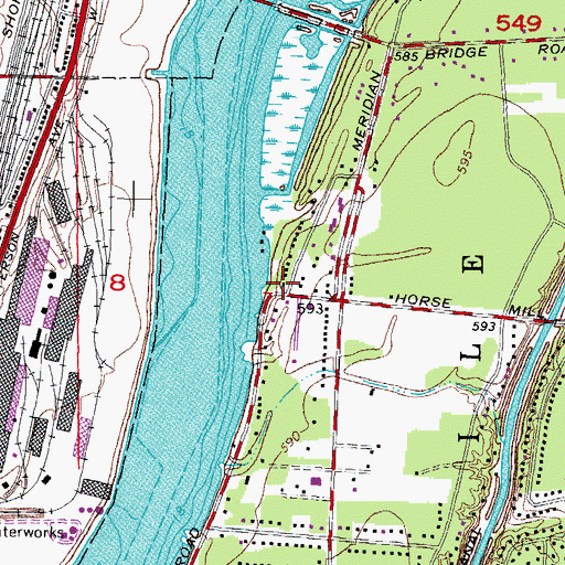 Topographic Map of Angus Keith House Historical Marker, MI