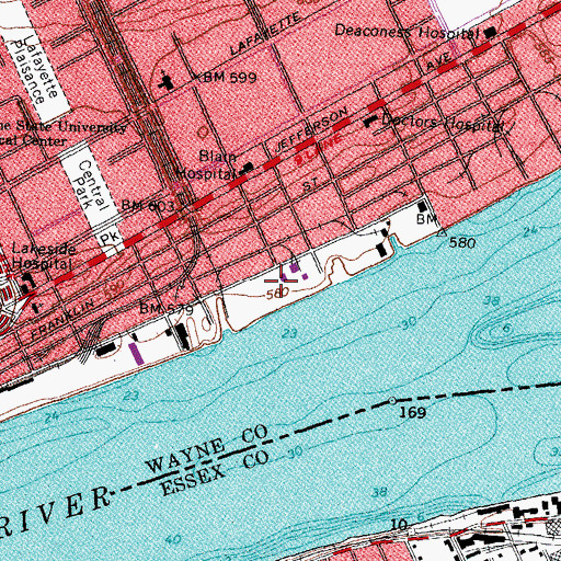 Topographic Map of Chapman Abraham Historical Marker, MI