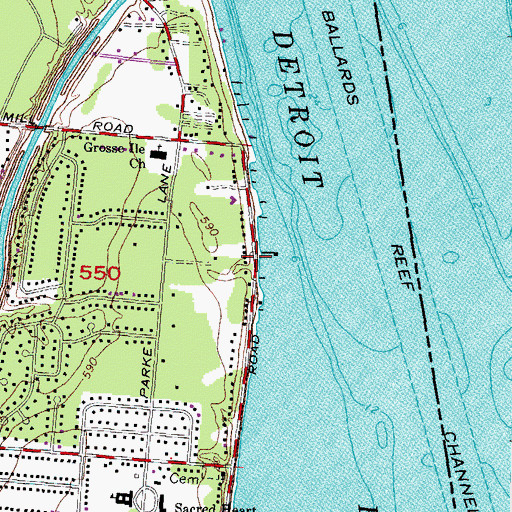 Topographic Map of Colonel Brodhead's Office Historical Marker, MI