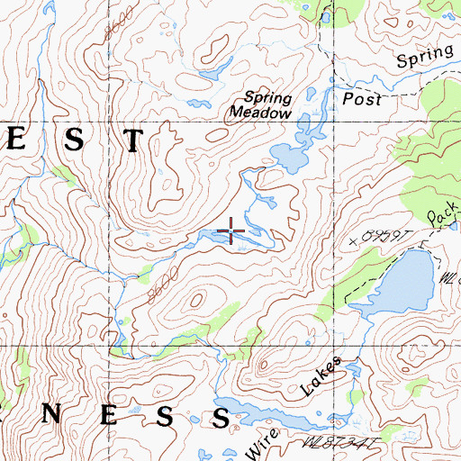 Topographic Map of Post Corral Canyon, CA