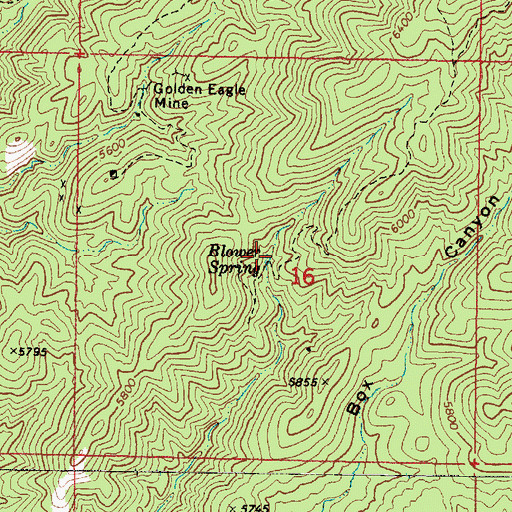 Topographic Map of Blower Spring, AZ