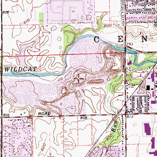 Topographic Map of Yeoman Stone Quarry, IN