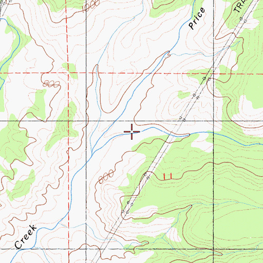 Topographic Map of Post Gulch, CA