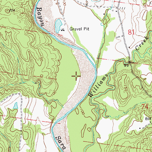 Topographic Map of Butler Pit, LA