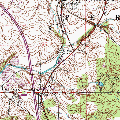 Topographic Map of Mays Greenhouse, IN