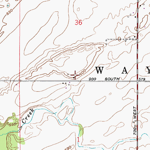 Topographic Map of Bloomer's Greenhouse, IN