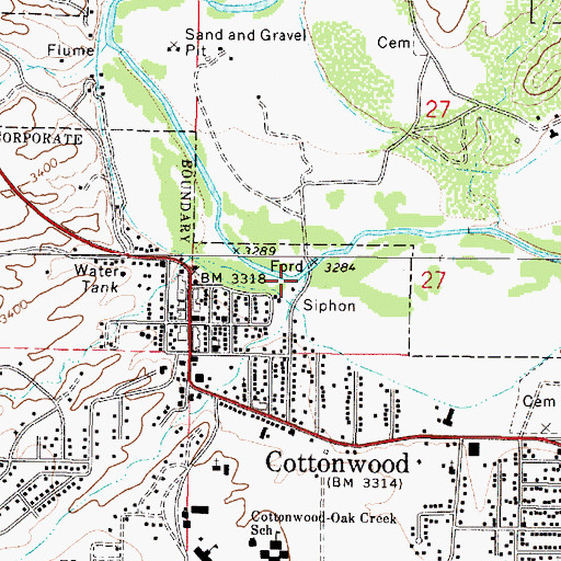 Topographic Map of Blowout Creek, AZ