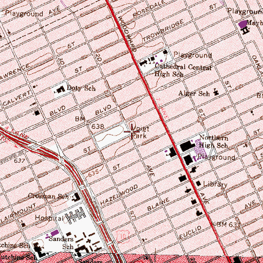 Topographic Map of Henry Ford House Historical Marker, MI