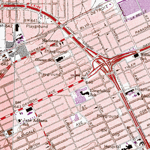 Topographic Map of James Smith House Historical Marker, MI