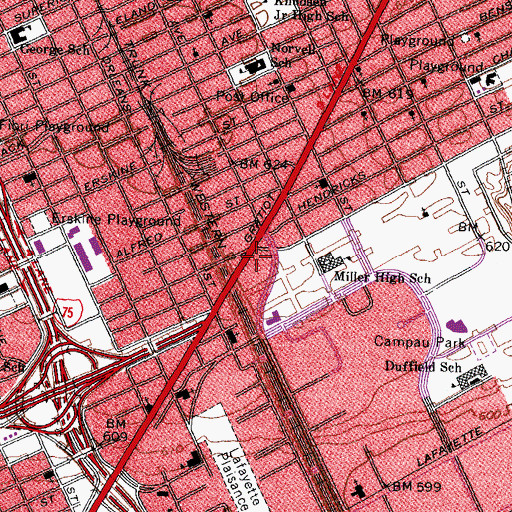 Topographic Map of Joe Muer's Oyster House Historical Marker, MI