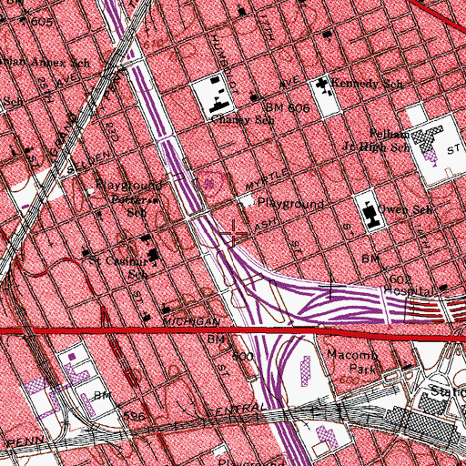 Topographic Map of Martin Kundig Historical Marker, MI