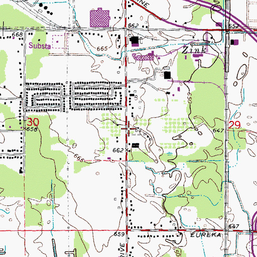 Topographic Map of Merrill-Morris House Historical Marker, MI