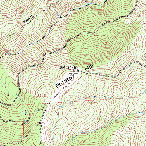 Topographic Map of Potato Hill, CA