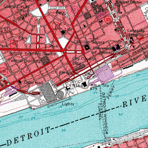 Topographic Map of Michigan State Medical Society Historical Marker (historical), MI