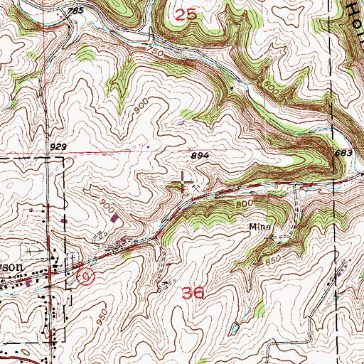 Topographic Map of Ulbrick Quarry, WI
