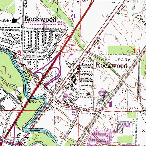 Topographic Map of State Police Post Historical Marker, MI