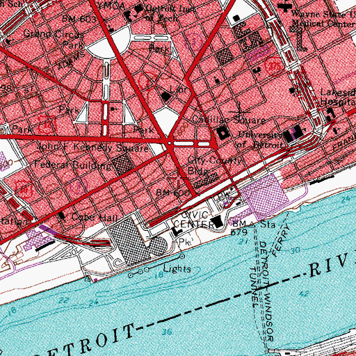 Topographic Map of Stearns Telephone Historical Marker, MI