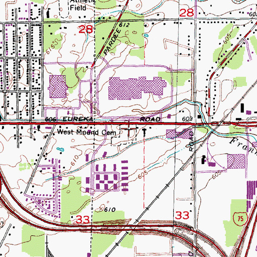Topographic Map of Taylor Methodist Episcopal Church Cemetery Historical Marker, MI