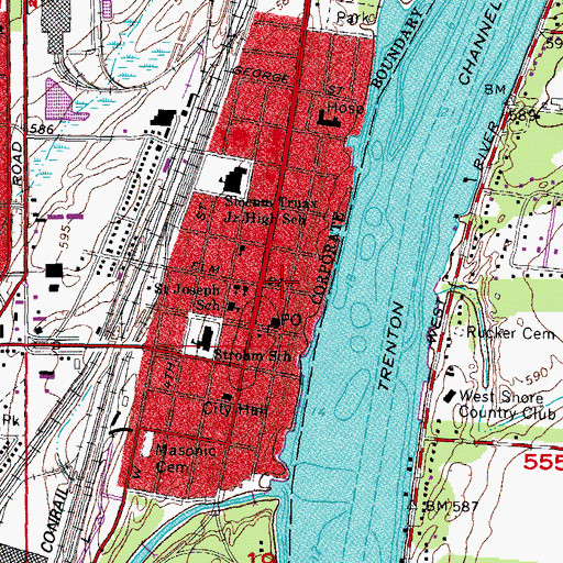 Topographic Map of Wagstaff-Duddleston Home Historical Marker, MI
