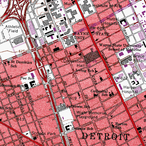 Topographic Map of West Canfield Historic District Historical Marker, MI