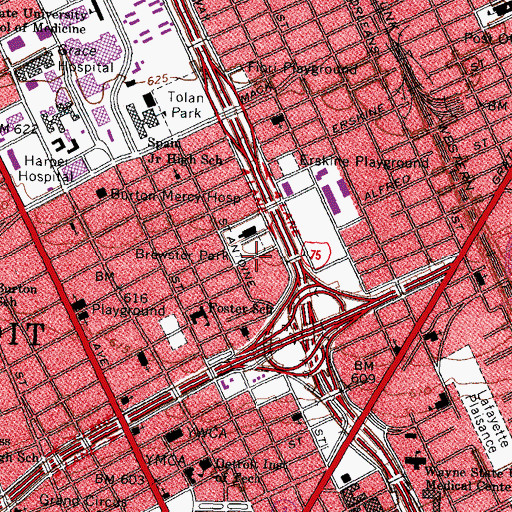 Topographic Map of William Ferguson Homesite Historical Marker, MI