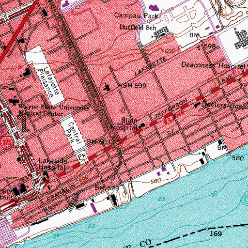 Topographic Map of William Lambert Homesite Historical Marker, MI