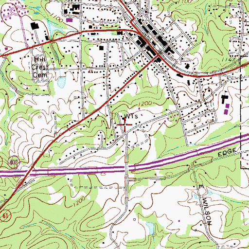 Topographic Map of First Pentecostal Church, GA