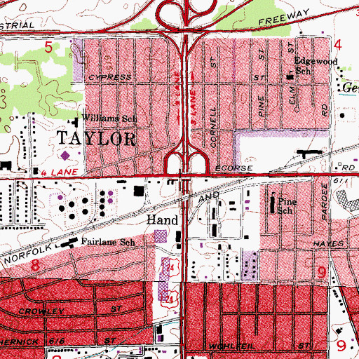 Topographic Map of Hand Station (historical), MI