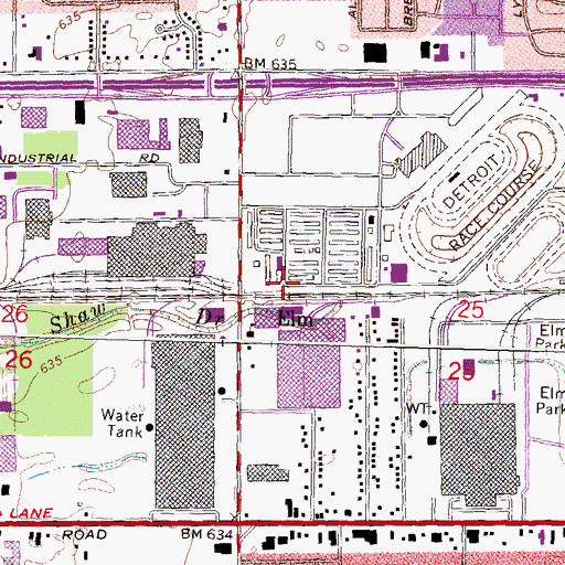 Topographic Map of Elm Station (historical), MI
