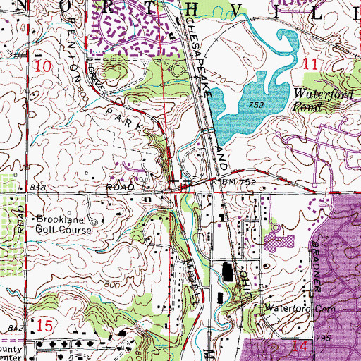 Topographic Map of Mead's Mills Post Office (historical), MI
