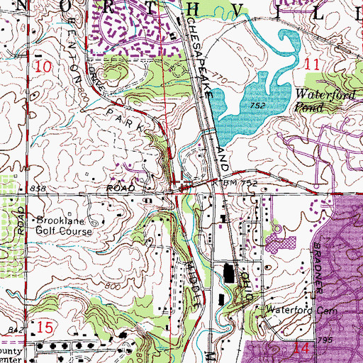 Topographic Map of Mead's Mills Post Office (historical), MI