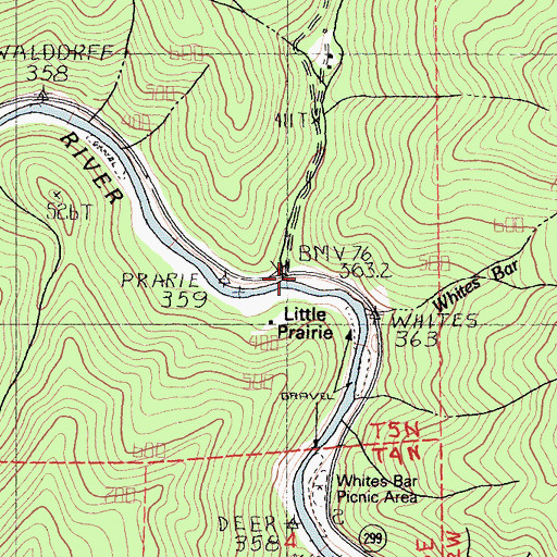Topographic Map of Prairie Creek, CA