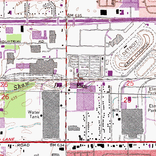 Topographic Map of Elm Post Office (historical), MI