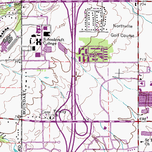 Topographic Map of Interchange 170, MI