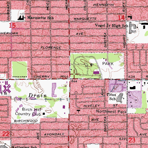 Topographic Map of Garden City Post Office, MI