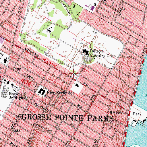 Topographic Map of Saint Paul Cemetery, MI
