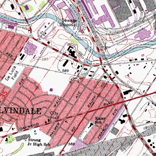 Topographic Map of Reves-Wilhelm Cemetery, MI