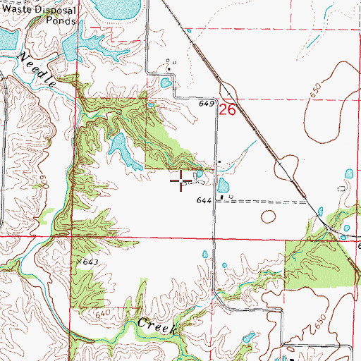 Topographic Map of Hickory Grove Pork Farm, IL