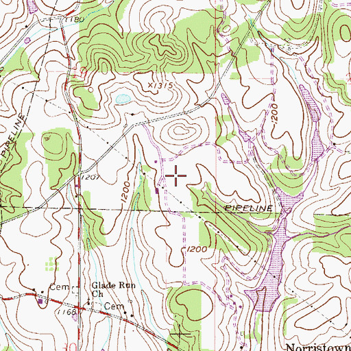 Topographic Map of Buckeye Tree Farm, OH
