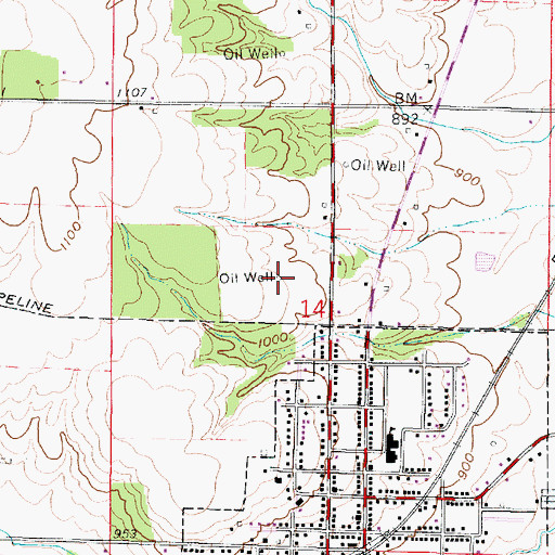 Topographic Map of Twinsberry Tree Farm, OH