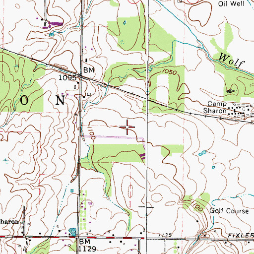 Topographic Map of White House Tree Farm, OH