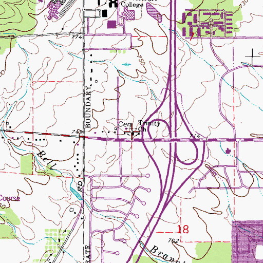 Topographic Map of Union Cemetery, MI