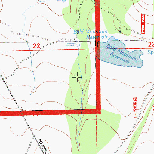 Topographic Map of Procter Creek, CA