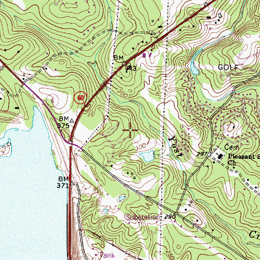 Topographic Map of Selwood Trace, SC
