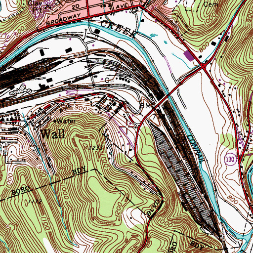 Topographic Map of Mosside Greenhouse, PA