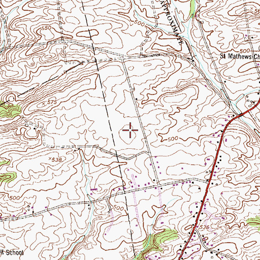 Topographic Map of Mountainview Horse Farm, PA