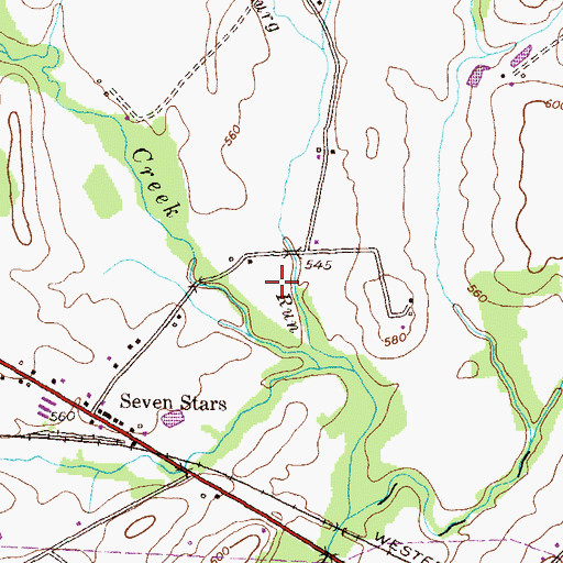 Topographic Map of Hickory Hollow Horse Farm, PA