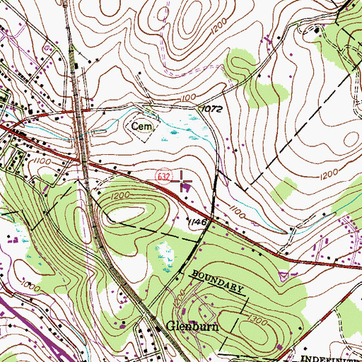Topographic Map of Abington Hills Horse Farm, PA