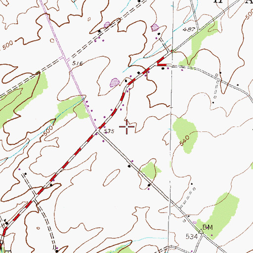Topographic Map of Meadowlark Farm, PA
