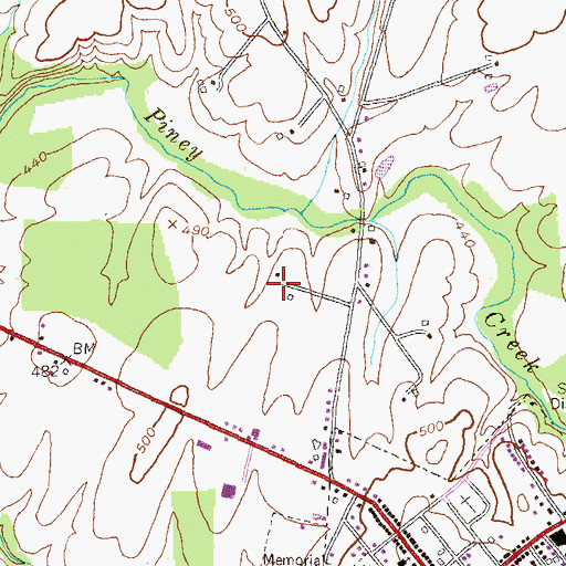 Topographic Map of Sewells Farm, MD